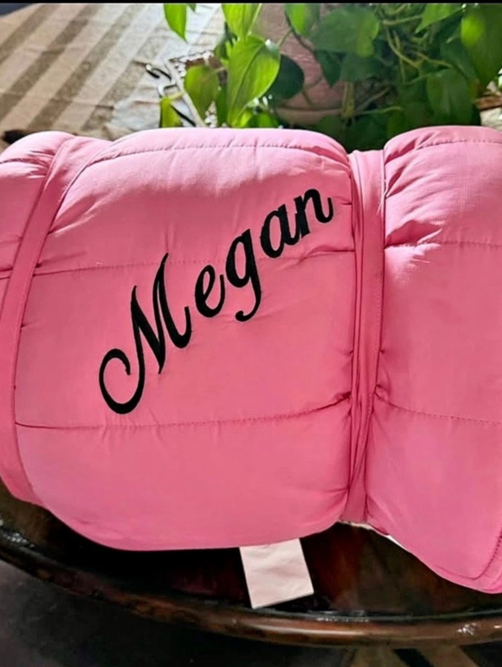 PBteen “Megan” Pink Personalized Sleeping Bag. Excellent Condition